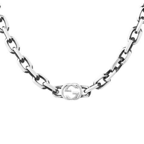 gucci necklace womens uk|Gucci silver and onyx necklace.